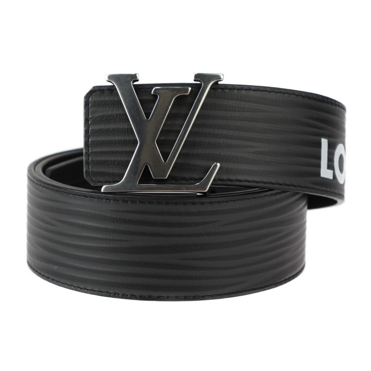 LVイニシャル 40MM リバーシブル エピ ベルト M8270U エピ・XL レザー ブラック シルバー金具 モノグラム ビトン【本物保証】