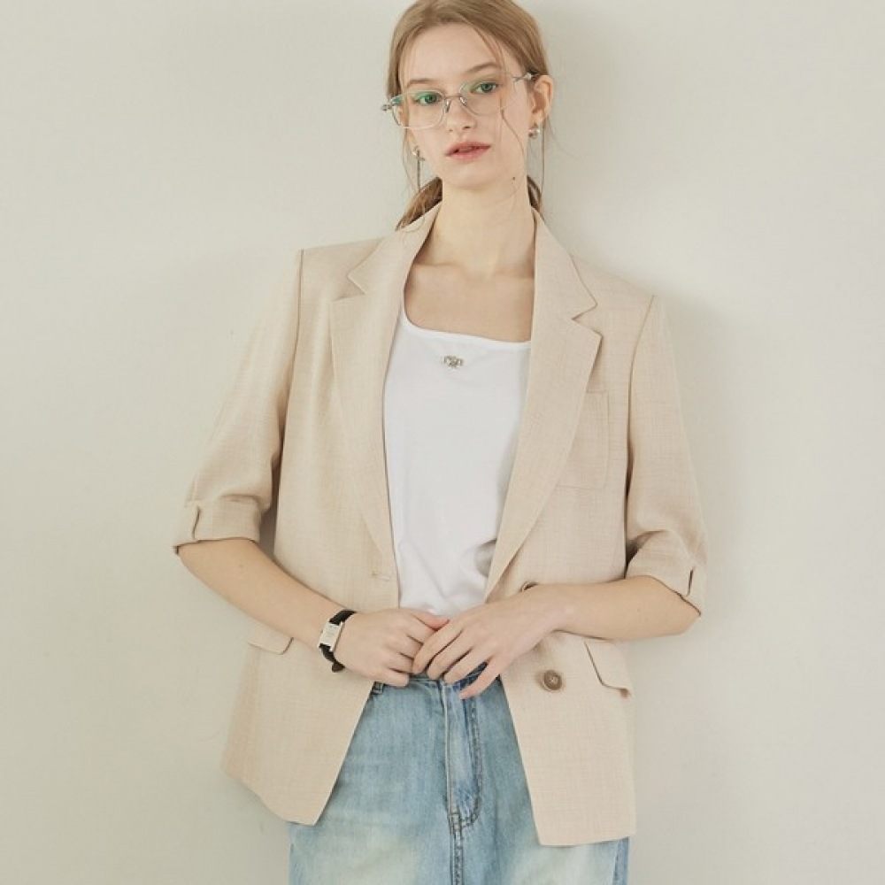 (リアーナニューヨーク) シングルブレストミニマリストジャケットRSEWJK010