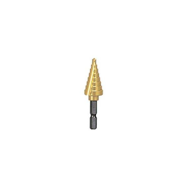 NMS18G 六角軸ステップドリル 2枚刃チタンコーティング 4～18mm メーカー直送