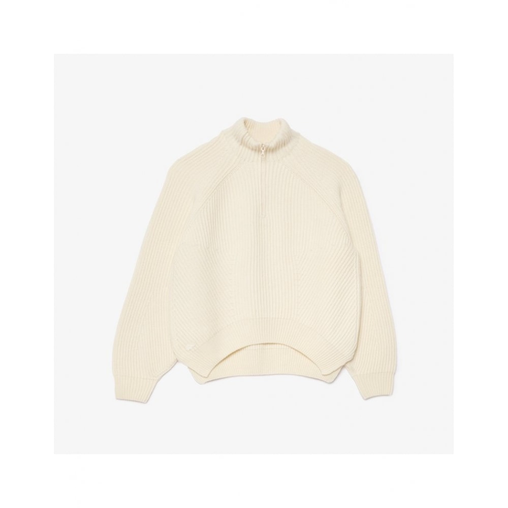 ラコステレディース 3D ハーフジップアップセーター AF2528-54N 70V