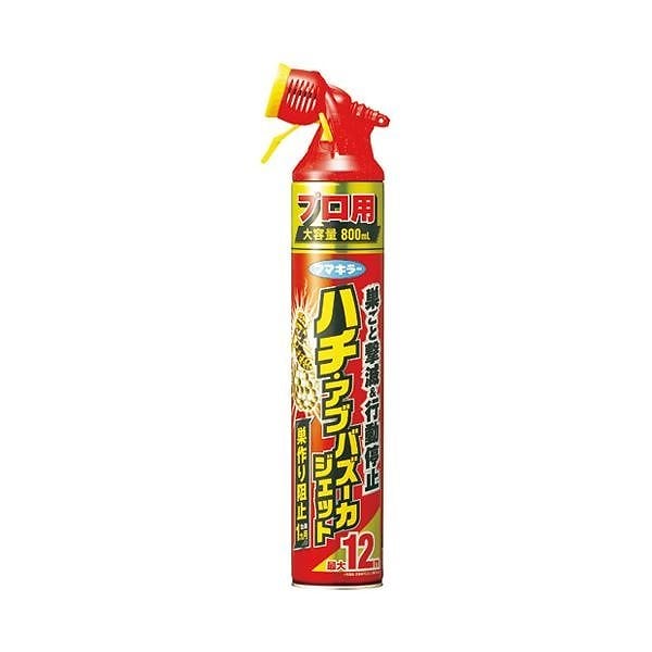 （まとめ） フマキラー ハチ/アブ バズーカジェット 800mL[x5セット]