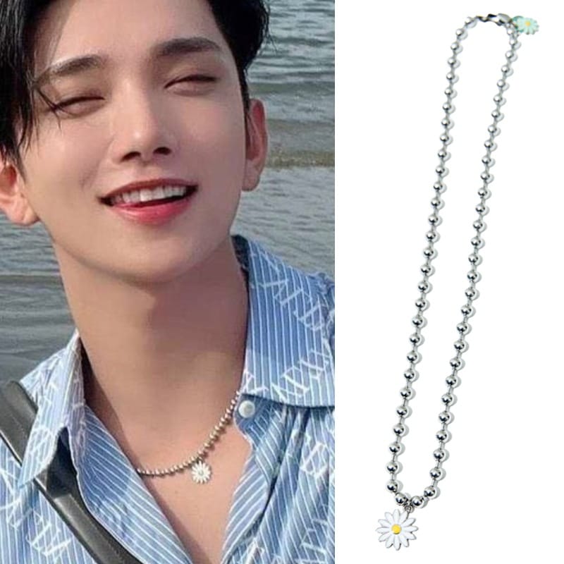 [NiRO] white n mint daisy necklace SEVENTEEN着用 bts v着用 ASTROチャウヌ着用