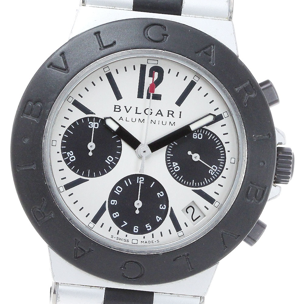 ブルガリ BVLGARI AC38TA アルミニウム クロノグラフ 自動巻き メンズ _844832【中古】
