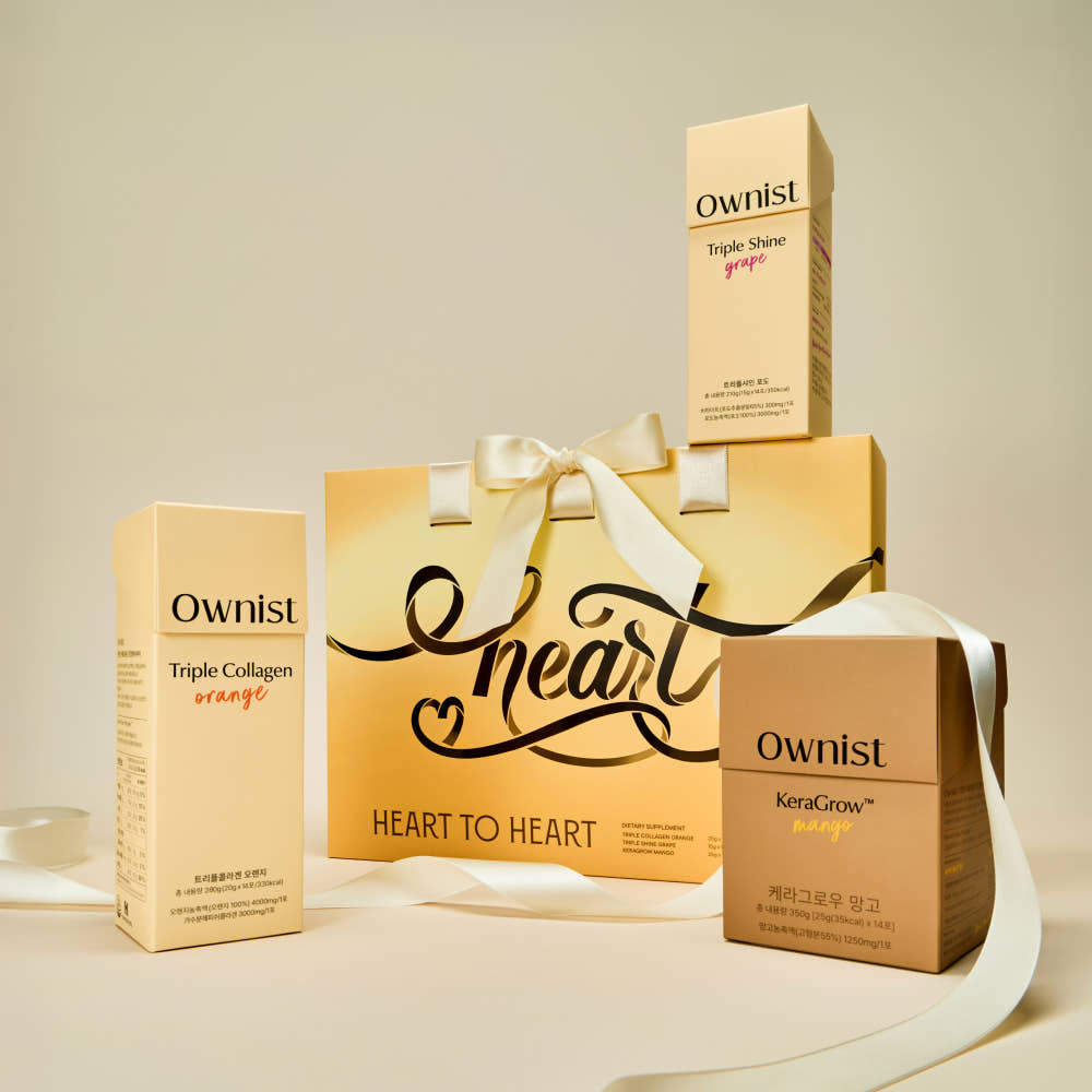 Ownist インナービューティー 3種 ギフトセット 各14包 (トリプルコラーゲン オレンジ 1箱 + トリプルシャイン グレープ 1箱 + ケラグロウ マンゴ 1箱)