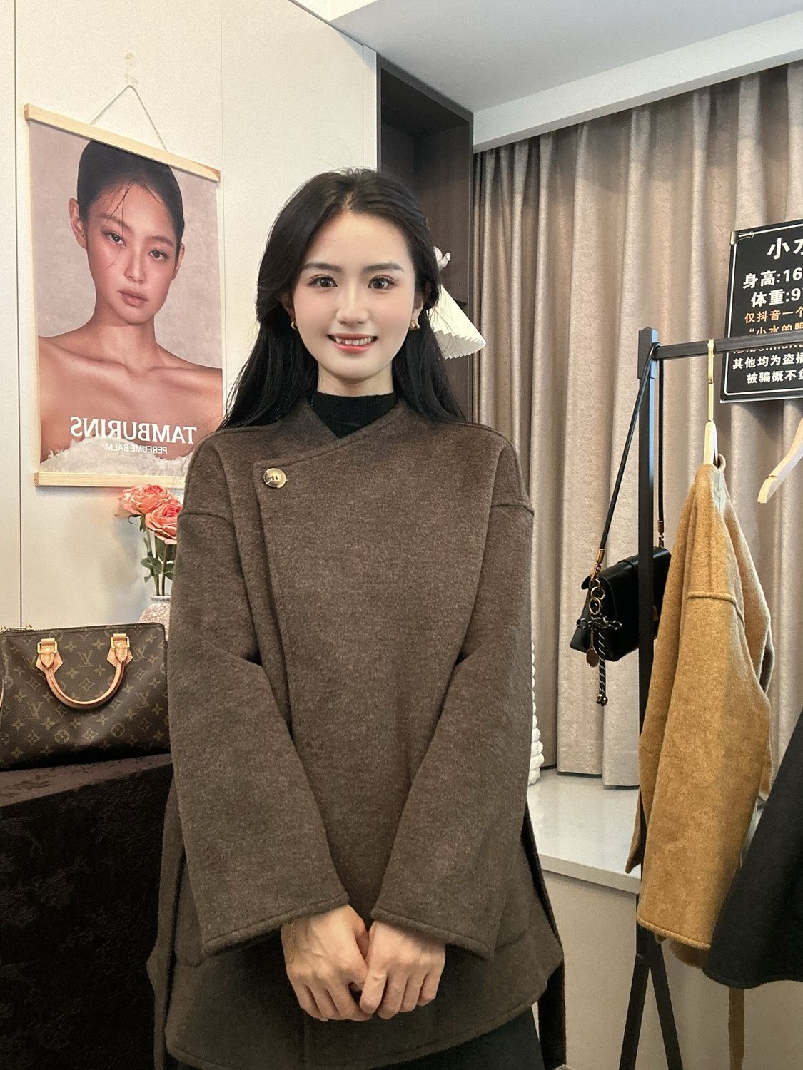 2026年秋冬新作 韓国風 ルーズシルエット ショートコート ダブルフェイスカシミヤ モード