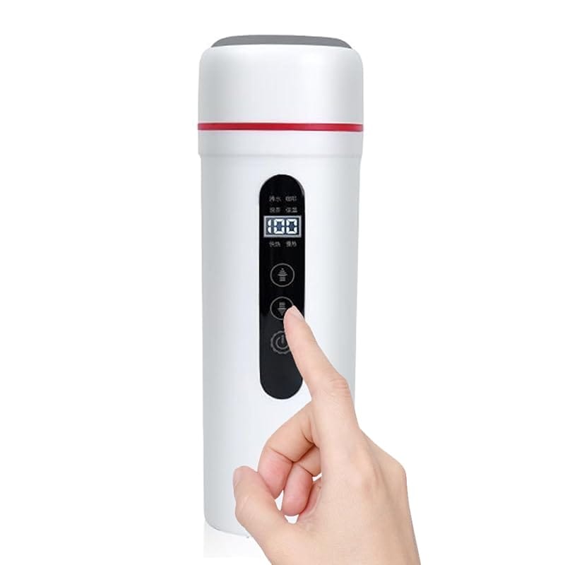 即納：「4つの定温モード＆316ステンレス鋼」 MACOLAUDER 電気ケトル 車載12V/24V＆USB5V 小型車トラック兼用 500ml 15-25分だけで沸騰 電気自動車カップ 家庭用 湯沸