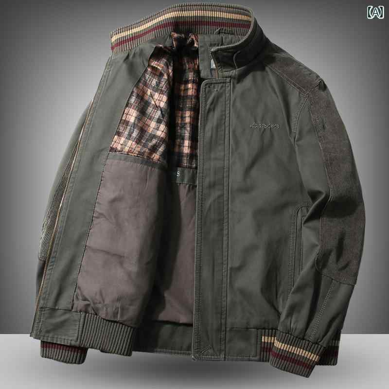 メンズ ファッション 春秋 ジャケット コットン スタンドカラー 大きいサイズ レトロ カジュアル ジャケット トップス 20,504円