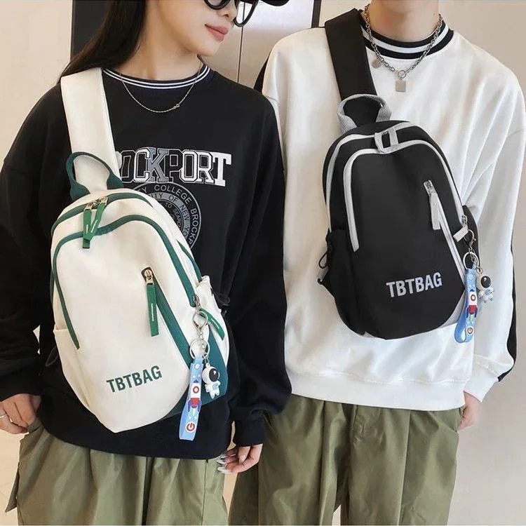 1つ買うと10個無料 おしゃれ コントラストカラー カジュアル 学生 胸に包んで 百掛け カップル 流行り ショルダーバッグ 質感 斜め掛けバッグ 母の日 バックパック