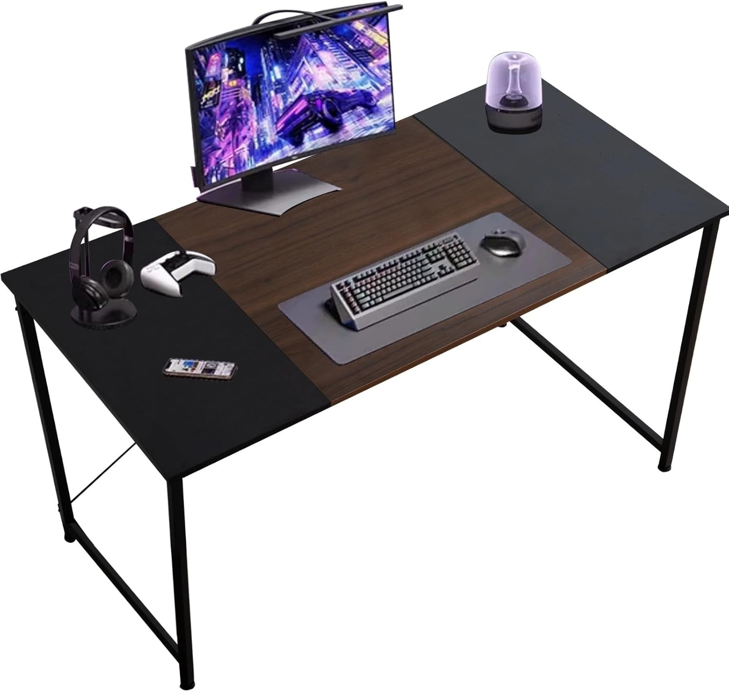 PCデスク 幅120奥行60cm高さ70cm 耐荷重50kg モニターアーム対応 組立簡単 シンプルデザイン デスクトップワークステーション