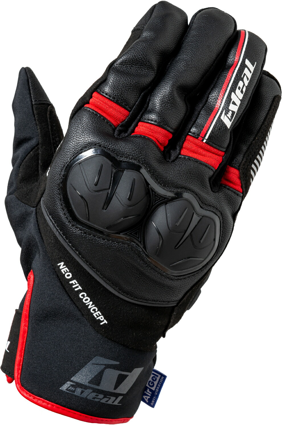 山城(yamashiro) IDEAL アイディール バイク用 グローブ 秋冬モデル ID-107 WEDGE (ウェッジ) レッド Lサイズ ID107RD/L