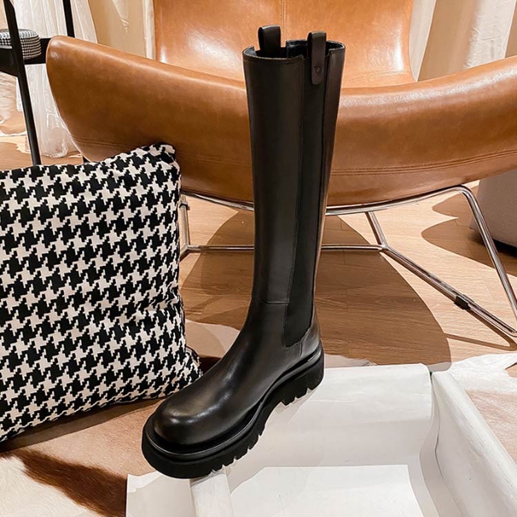 ブーツブーティーブーティー歩きやすい 細見え 軽量 ロングブーツ 履きやすい カジュアル 柔らかい 防寒 韓国 牛革 5cm ブーツ 脚長 シューズ 厚底 美脚 あったか 8cm サイドゴア 痛く