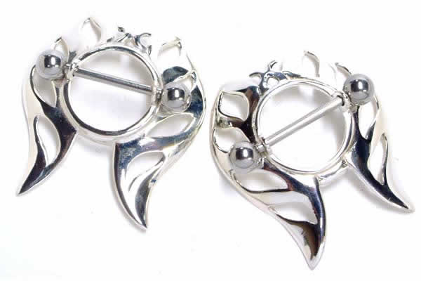 バタフライニップルピアス 14G 乳首 蝶 チョウチョウ シルバー925 男性 女性 ボディピアス