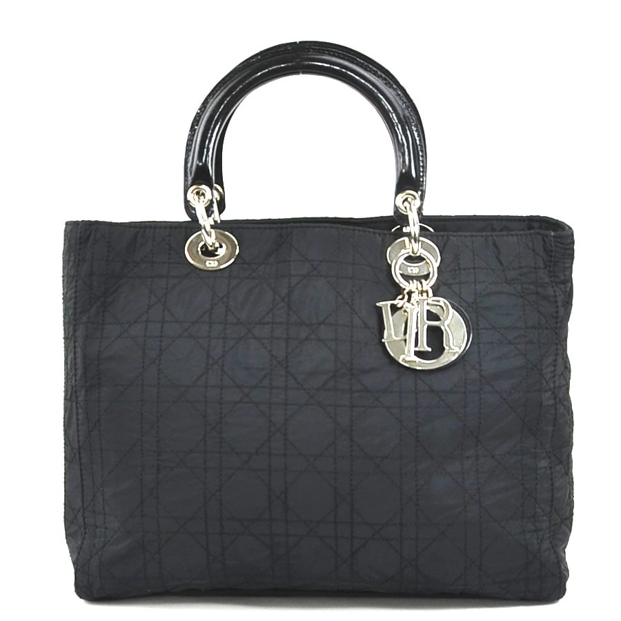 クリスチャンディオール Christian Dior ハンドバッグ レディディオール ナイロン ブラック シルバー レディース e58564g
