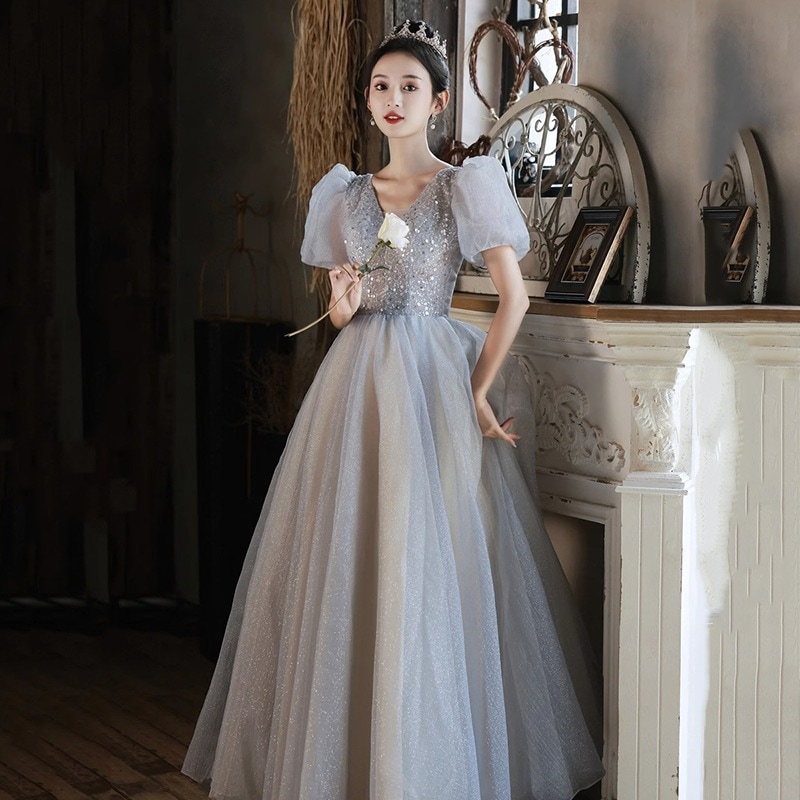 女性のためのイブニングドレス 2024 新春宴会気質ニッチライト高級ホスト年次総会アートテストドレス 4,986円