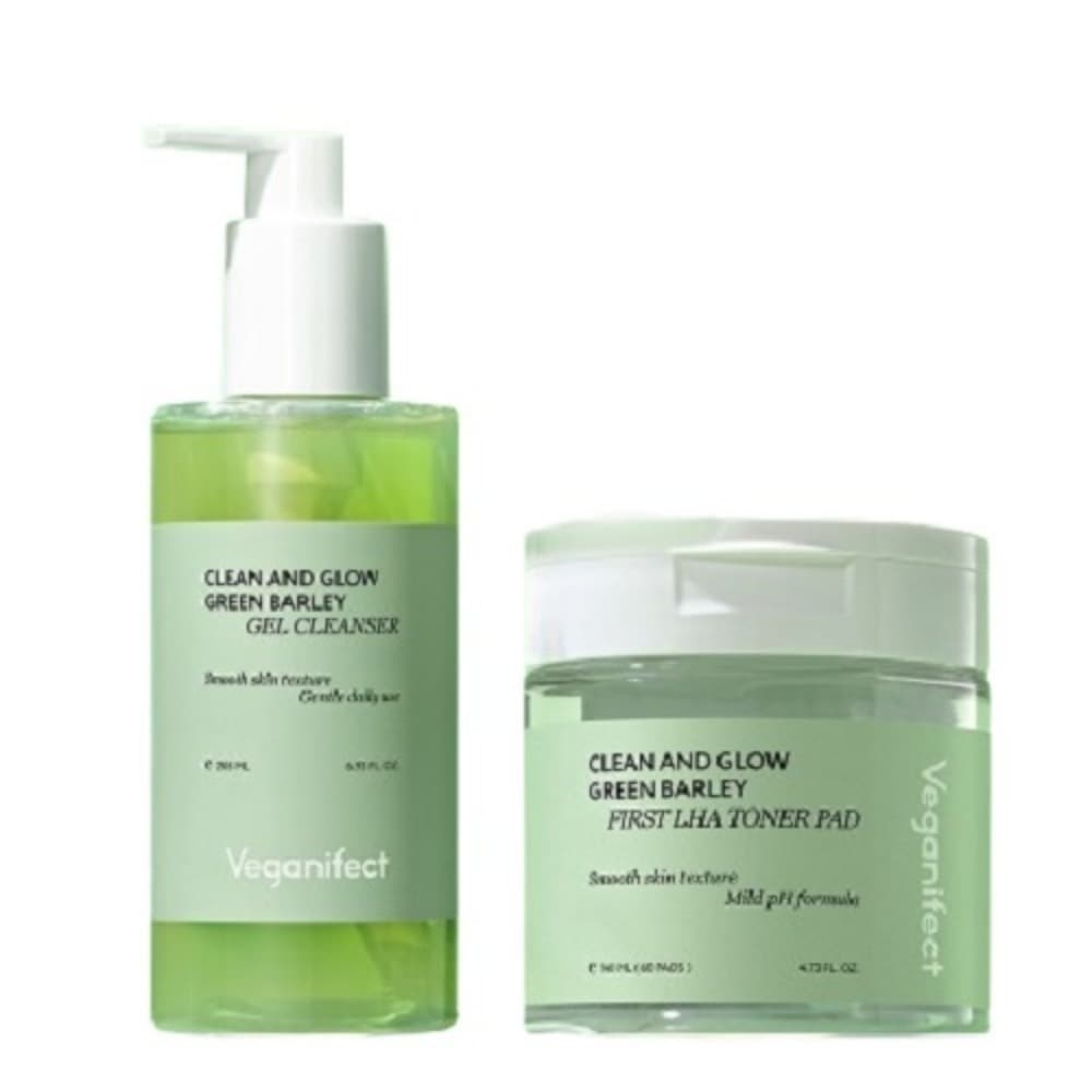 クリーンアンドグロー LHA 青麦ジェルクレンザー+ファースト LHA トナーパッド