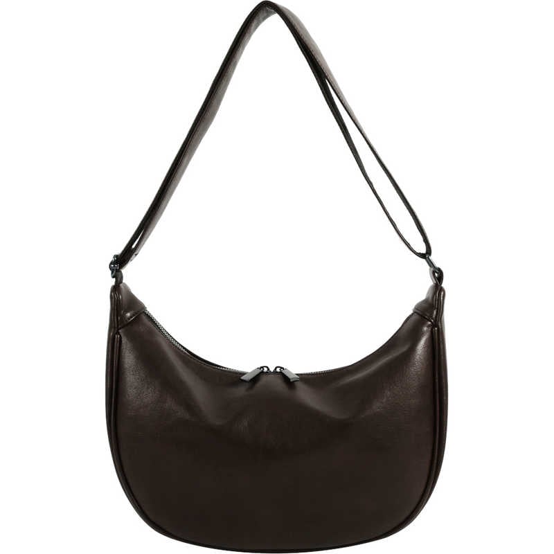 FULCRO　ショルダーバッグ カジュアルバッグ A5サイズ収納 フェイクレザー ダークブラウン　fca-1001-DBR