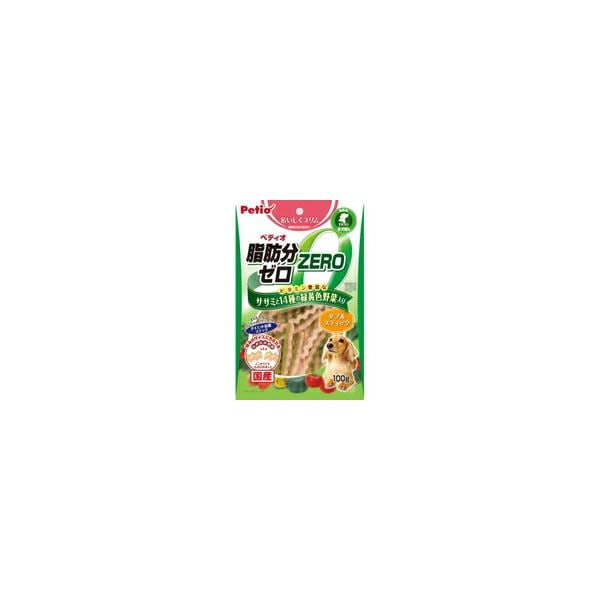 【1ケース】【お取り寄せ対象品】ペティオ おいしくスリム 脂肪分ゼロ ダブルスティック ササミと14種の緑黄色野菜入り 100g *30個