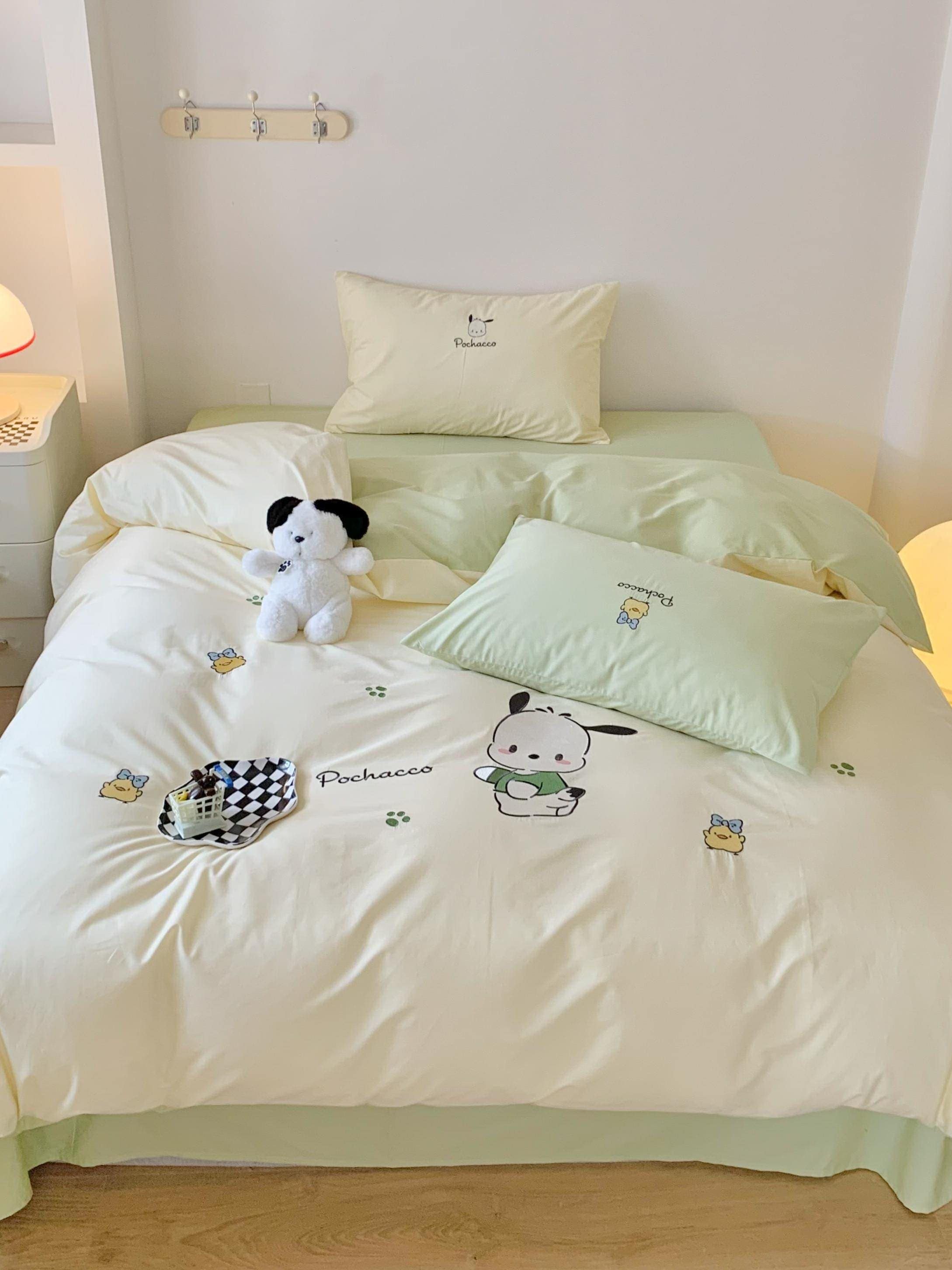 猫日記カテゴリーa かわいいパチャ犬ファミリー コットン4点 コットン寮シーツ3点セット