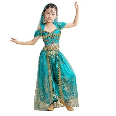 緊急SALE!!!2枚1OO円OFF！コスプレ衣 ハロウィン アラジンパンツ ジャスミン 演出服 ベリー 女の子 ベリーダンス衣装 子供 4,555円