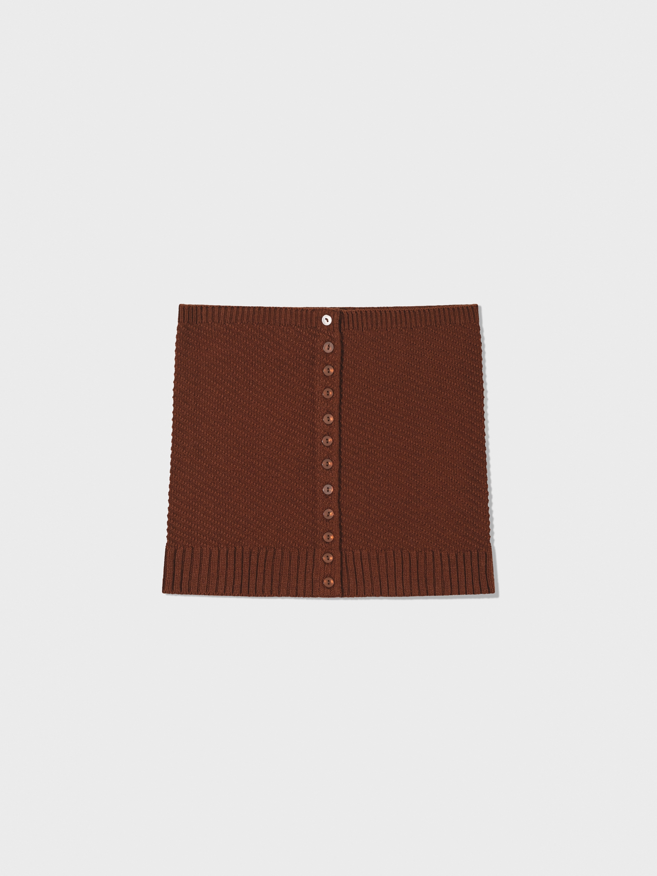 【LOW CLASSIC】 DIAGONAL BUTTON UP BUSTIER : BROWN