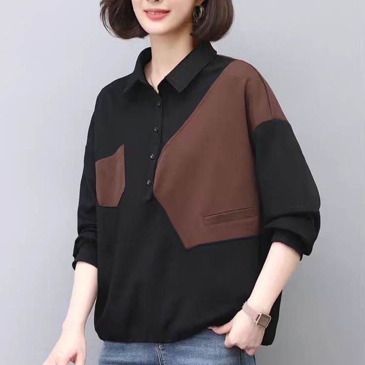 トップス セーター 長袖 襟付き ハーフボタン 胸ポケット プルオーバー ミディアム丈 可愛いかわいい 大人可愛い きれいめ シンプル 上品 おしゃれ かっこいい カジュアル こなれ感 個性的 主役級