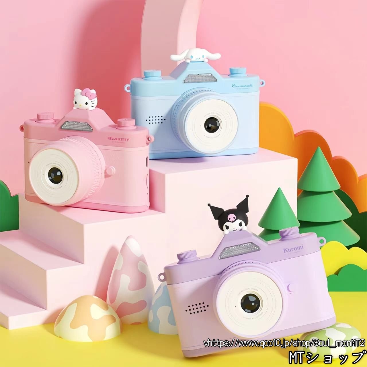 子供用カメラ タッチスクリーンカメラ おもちゃカメラ 2600W HD 前後デュアルカメラ デジタルカメラ 可愛い デジタル一眼レフカメラ 誕生日プレゼント クリスマスプレゼント 女の子 男の子