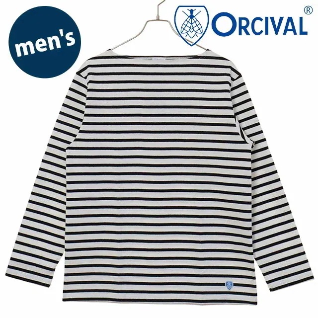 ボートネック ロングスリーブプルオーバー [#B211] メンズ トップス カットソー 長袖Tシャツ ボーダー WHITE/BLACK 正規取扱店