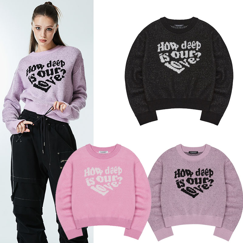 [AC LUV KNIT] PINK / PURPLE / BLACK