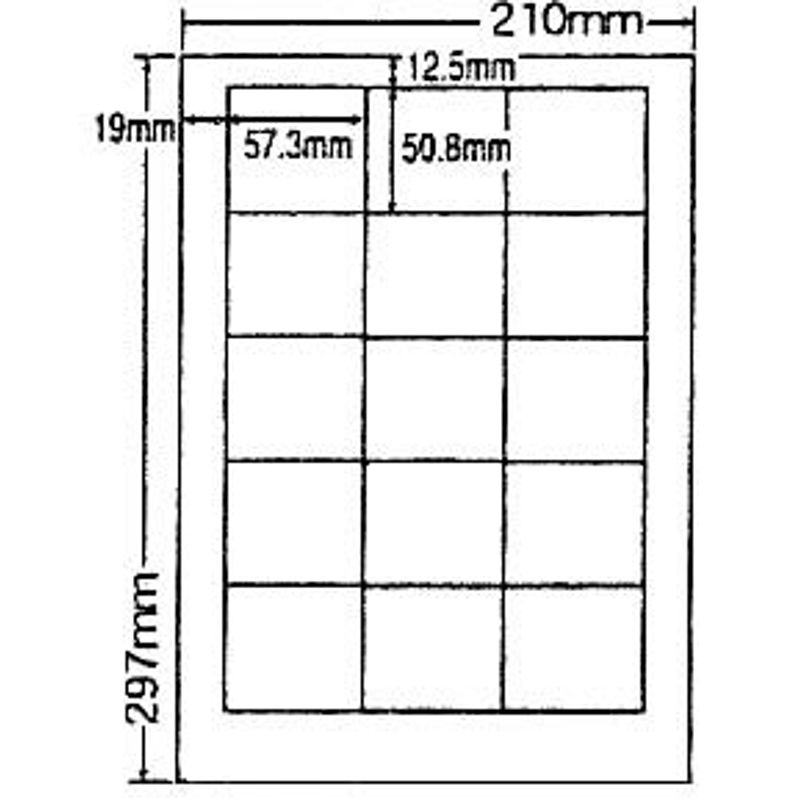 お得】 カラーインクジェットプリンタ用光沢ラベルA4(15面) SCJ12 紙