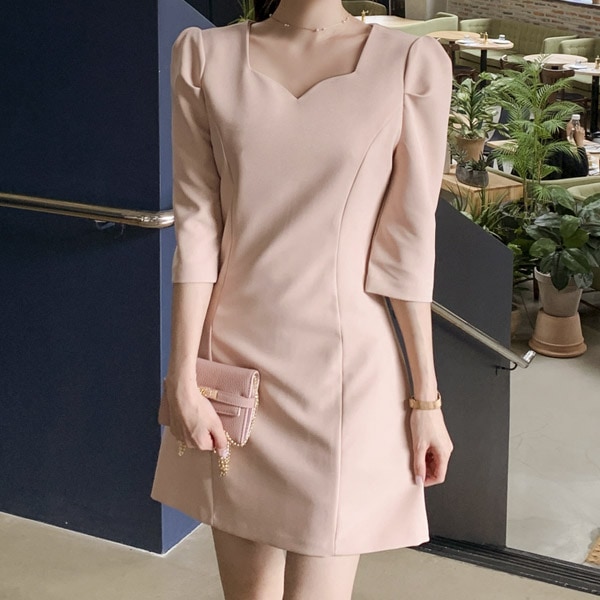 スクエアネックミニワンピース op13708