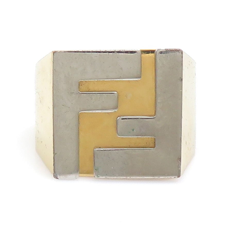 フェンディ FENDI リング・指輪 メタル ゴールド×シルバー メンズ 19号 r10938a