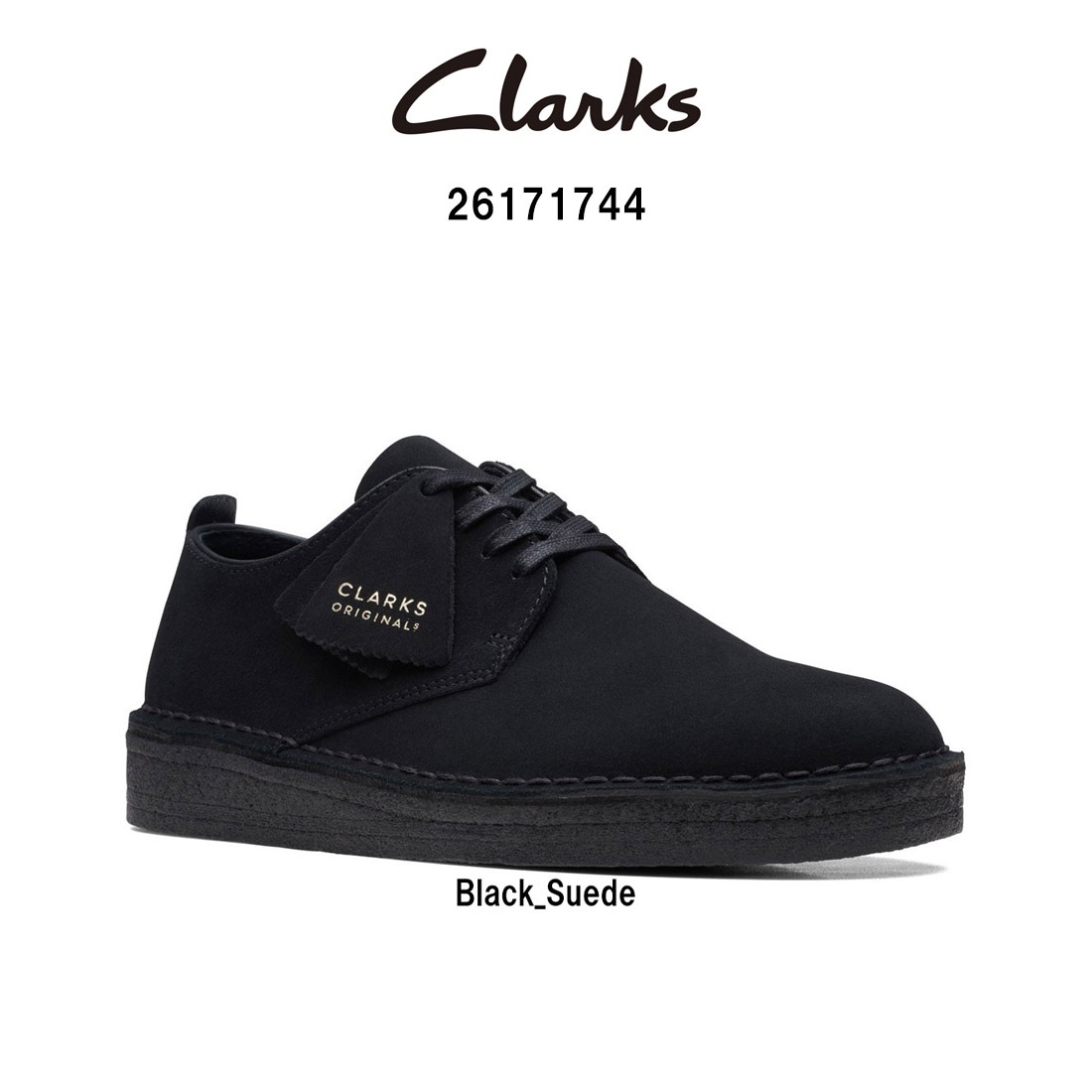 CLARKS メンズ コールロンドン シューズ レースアップ ダービーシューズ ブラック スエード シンプル カジュアル COAL LONDON 26171744