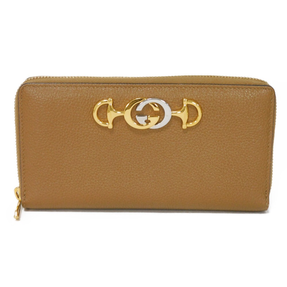 【中古】 長財布 ラウンドファスナー ズゥミ ジップアラウンドウォレット インターロッキングG ホースビット 570661 1B90X 2837