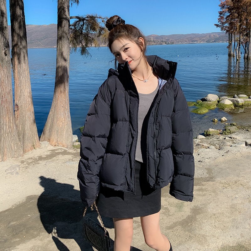 ファッションショートライト暖かいパンダウンジャケット2024新しいシンプルな韓国のカジュアルな小さな白いアヒルのダウンジャケット