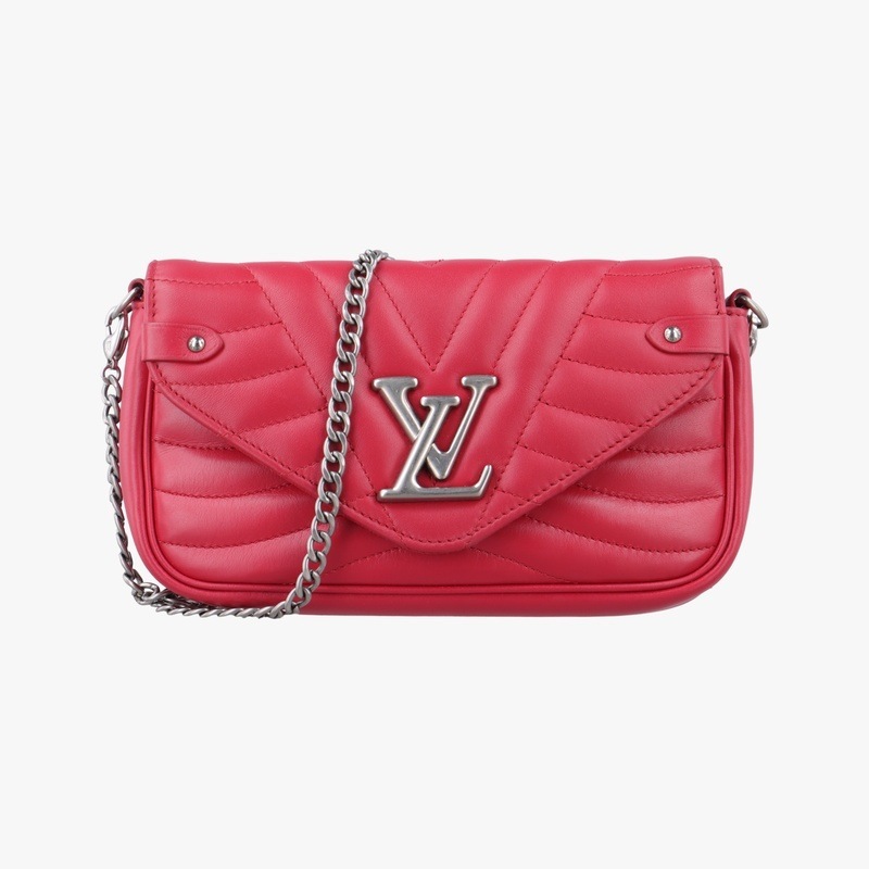 ニューウェーブ ポシェットチェーンエカルレートレザーM63956TJ1129中古