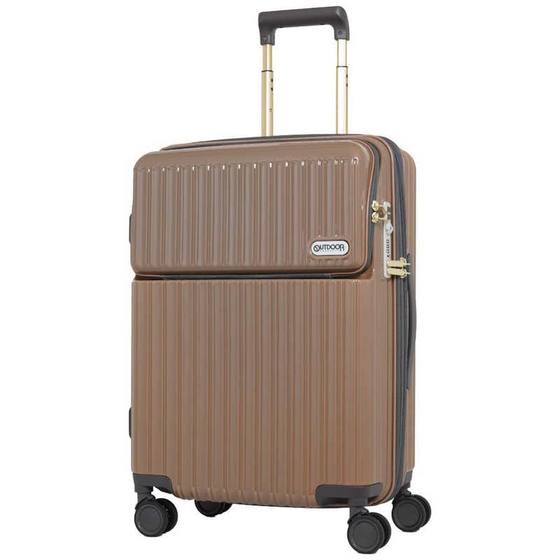 OUTDOOR　スーツケース ファスナータイプ 旅行日数目安：5～6泊 56L 拡張機能付き ハーフオープン ［TSAロック搭載］ モカ　OD-0890-57-MO