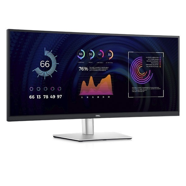 P3424WE Dell 34インチ曲面USB-Cハブ モニター (34型/3440×1440/HDMIDisplayPortUSB-C/ブラック/スピーカー：なし) メーカー直送