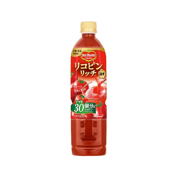 デルモンテ リコピンリッチ トマト飲料 ペット 800ml×15 メーカー直送