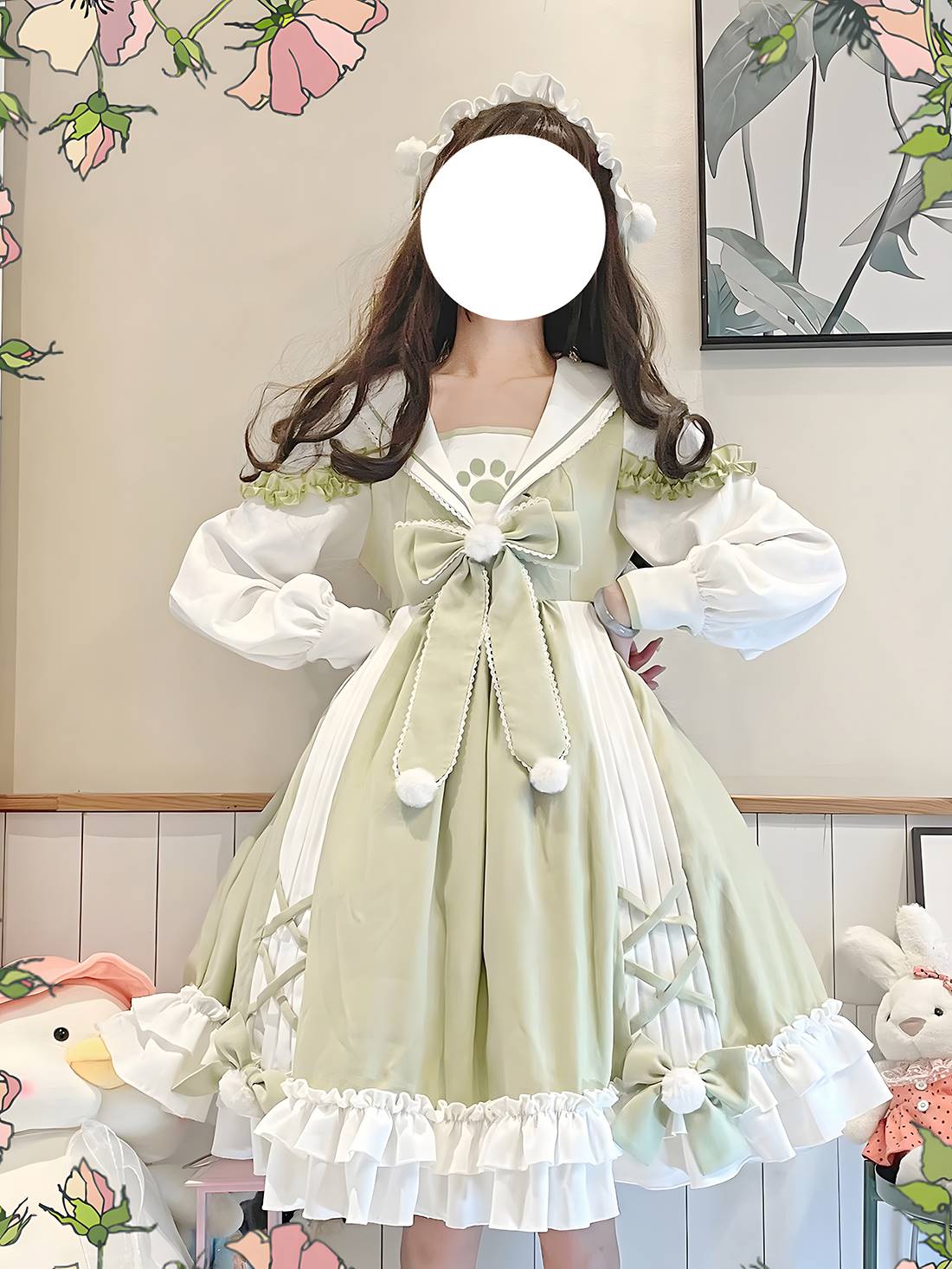 Lolita 姫スカートオリジナル可愛いデイリーワンピース甘系 二次元 文化祭 メイド服 5,344円