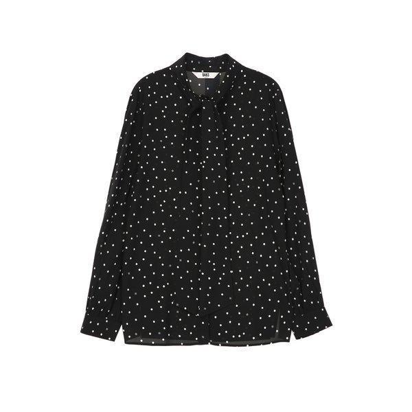 [26SS] ブラックタイ装飾ブラウス DLBL6B204BK