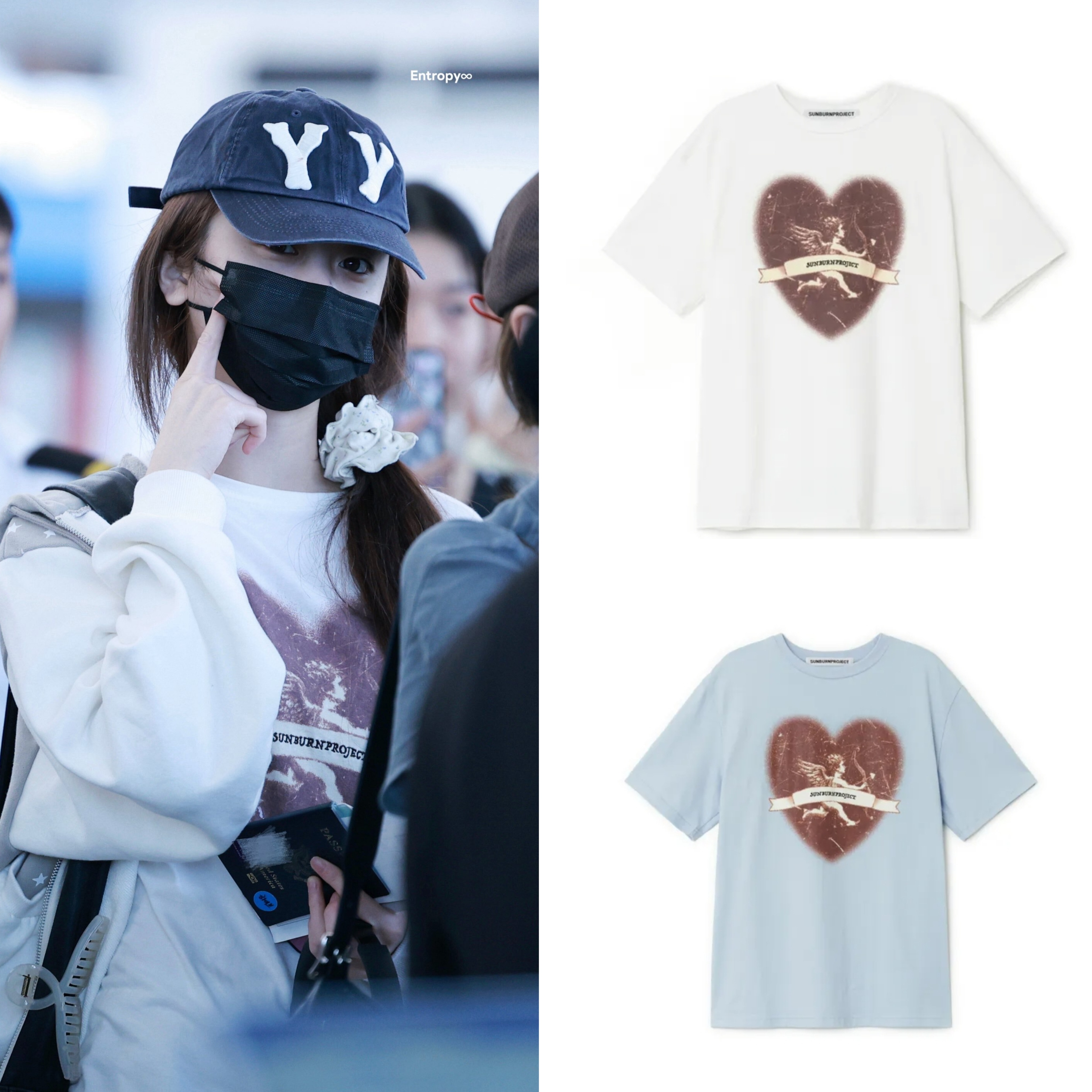 LE SSERAFIM ユンジン 着用 Cupid Overfit T-shirt 2色