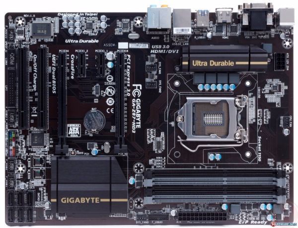 GIGABYTE Z87-HD3 LGA 1150 Intel Z87 HDMI SATA 6Gb/s USB 3.0 ATX Intel Motherboard