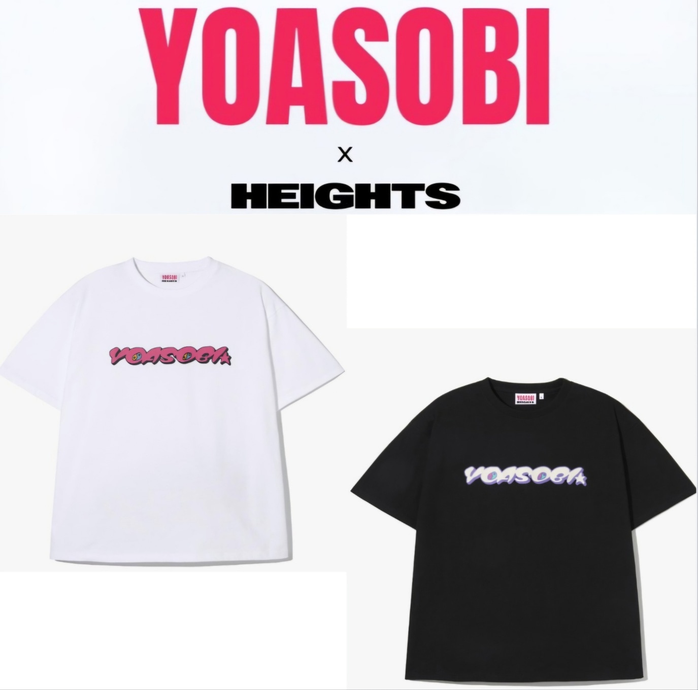 【公式】韓国 ポップアップ 限定商品 YOASOBI x HEIGHTS　BUBBLE S/S TEE