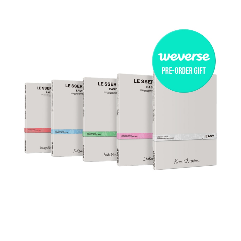 【Kpopmerch, weverse特典選択】 [5種セット] (COMPACT ver.) LE SSERAFIM - 3rd Mini Album EASY