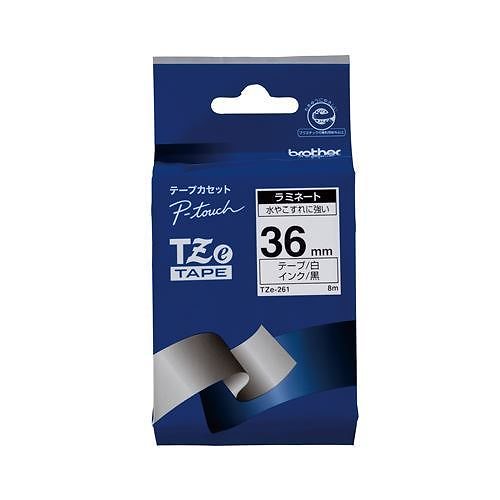 （まとめ買い）ピータッチテープ36mm白/黒 TZE-261 00009884 [x3]