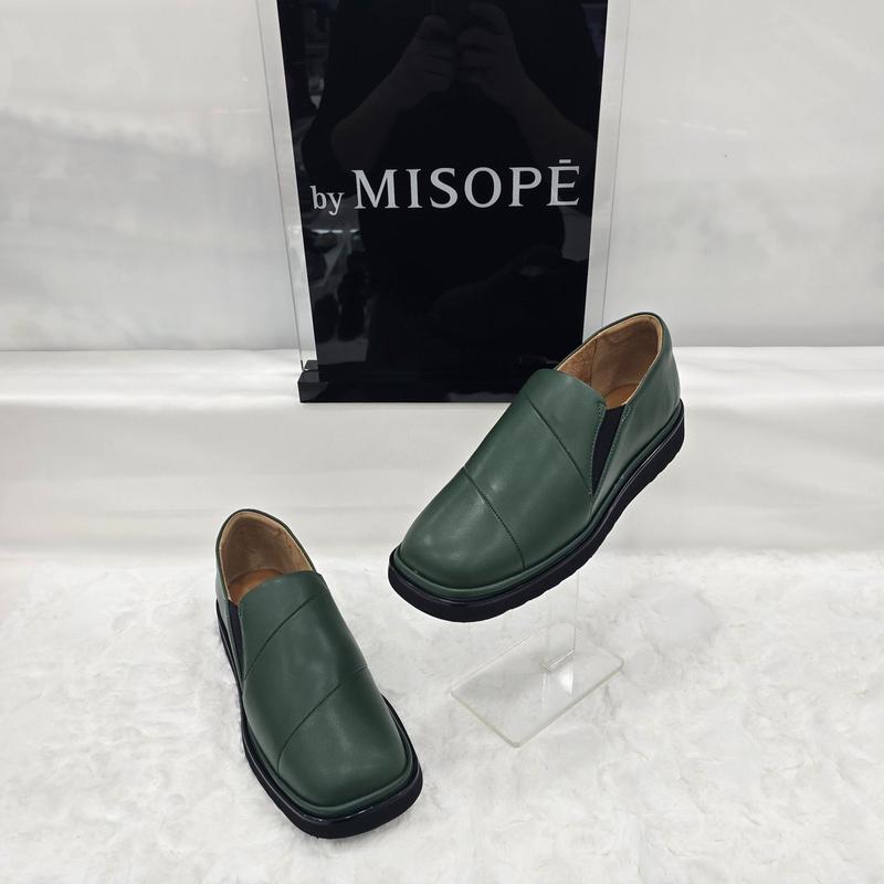 By 女性 ツイストパターン スリッポン 612HT439FG013 GREEN 1 JJ