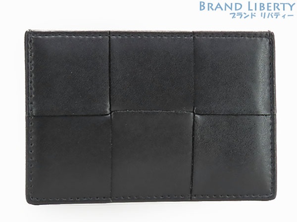 美品ボッテガヴェネタイントレチャートカセットクレジットカードケースパスケース名刺入れブラック651401