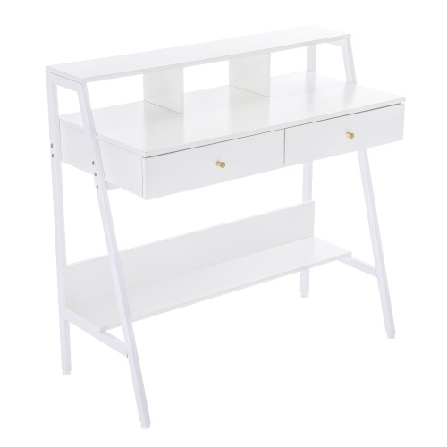 おしゃれな木製ドレッサーはデスクとしても使え在宅ワークにも使えて多目的に使えます