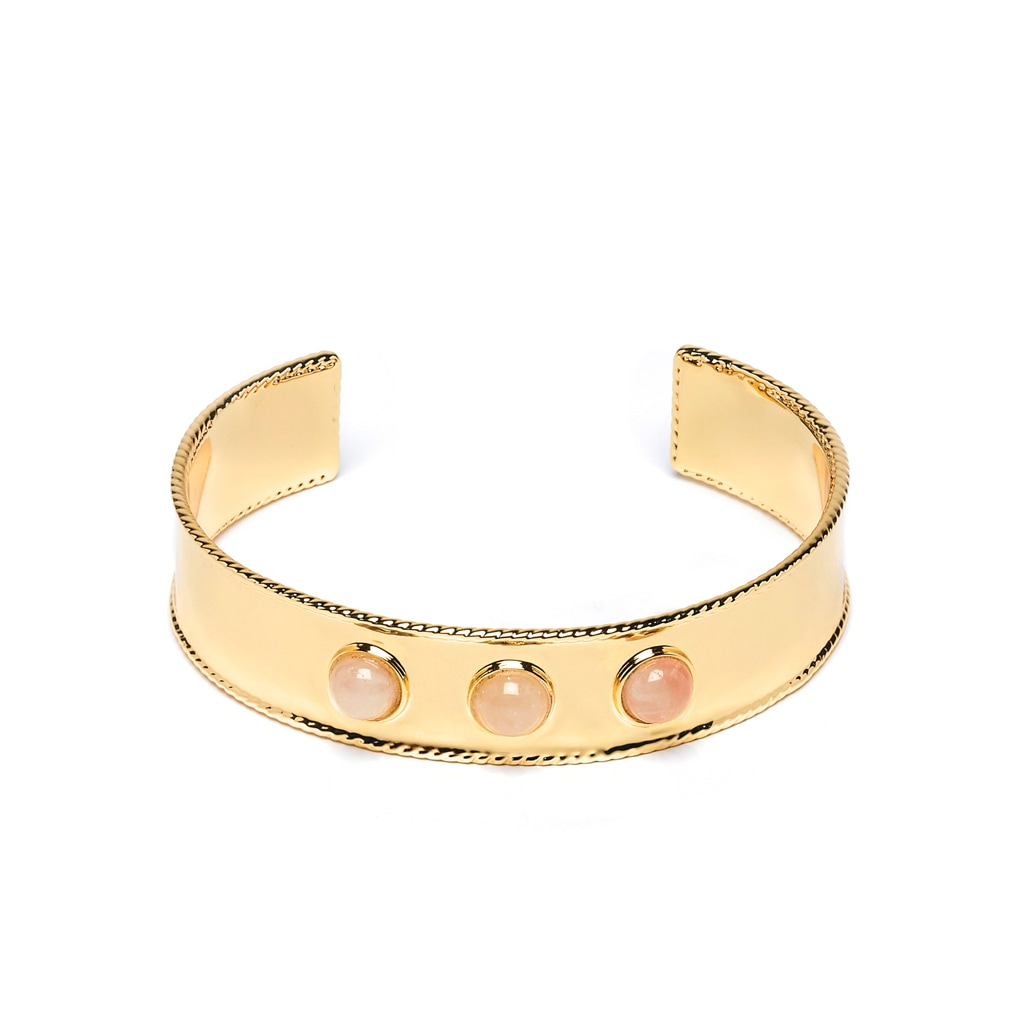 ローズクオーツ バングルブレスレット 愛を引き寄せる石 9,250円