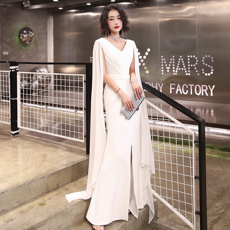 ドレス 衣装 イブニングドレス ノースリーブドレス Vネック スリット ウエストマーク ロング丈 セミフレア シースルー ス バックシャン ステージドレス 発表会 かわいい 大人可愛い きれいめ